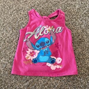 Disney Pink Aloha Stitch Tank Top